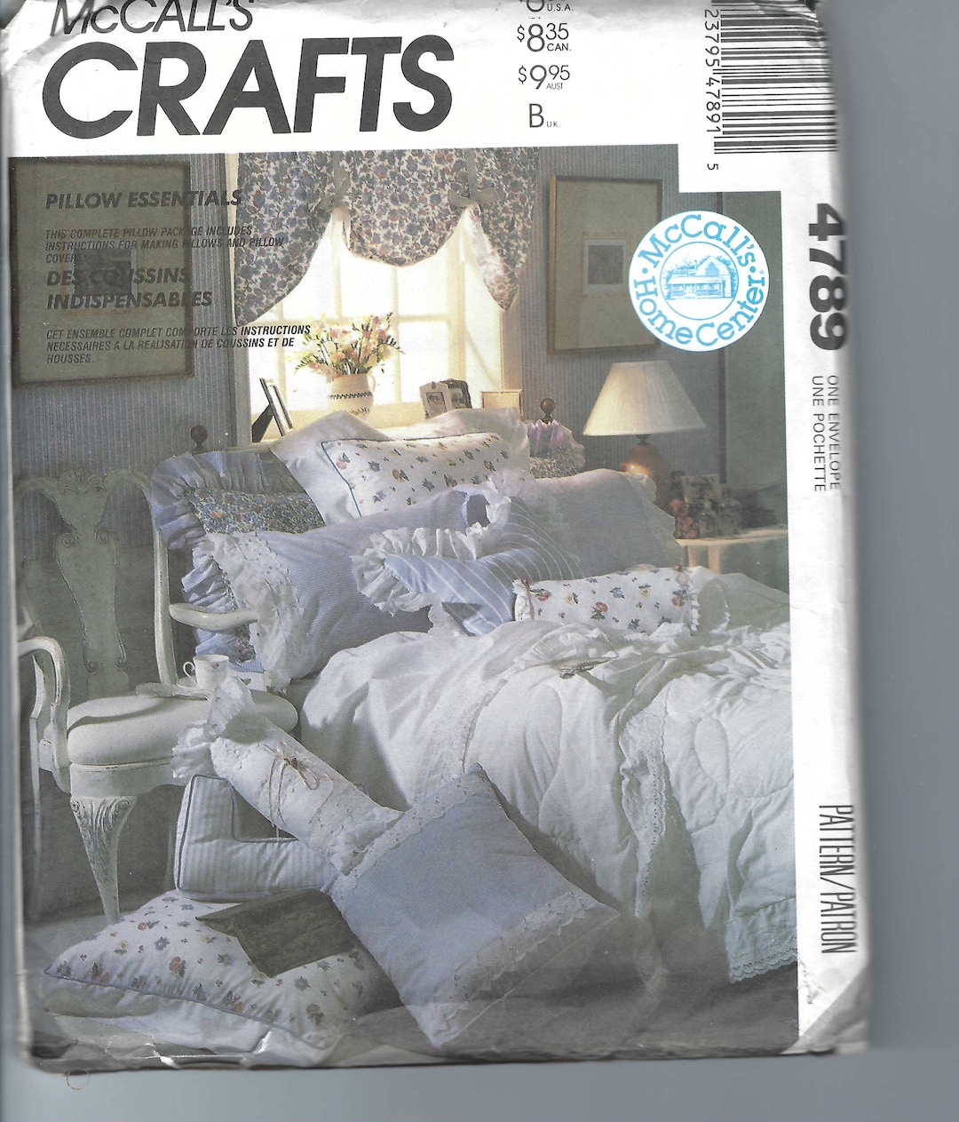 Uncut Vintage Mccalls Sewing Pattern 4789 Sewing Pattern for Pillows FF ...