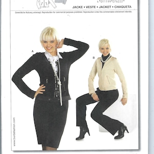 Uncut vintage Burda sewing pattern 7622 Burda Sewing Pattern Sizes 8-16 Misses Semi-Fitted Jacket FF