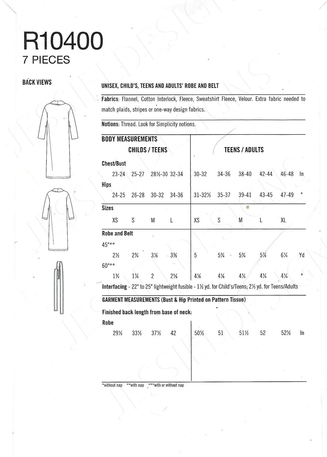 Uncut Simplicity Sewing Pattern 11185 10707 10400 1562 Unisex Etsy