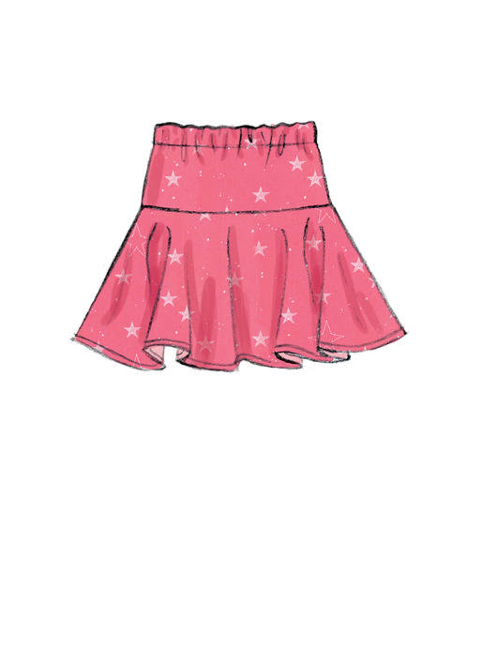 Uncut Sewing Pattern Children's/girls' Tops and Skirt Etsy