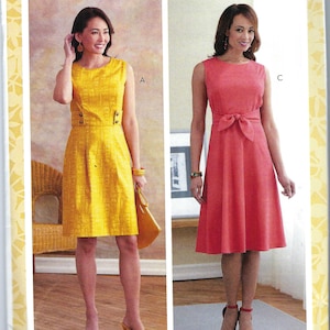 Uncut butterick sewing pattern 10770 6676 Dresses, Dress with Semi Fitted Bodice and Flared or Fitted Skirt size 6-14 14-22 FF