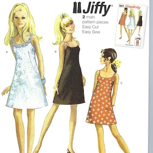 Ongesneden eenvoud naaipatroon 11650 9594 Misses&#39; Vintage Jiffy-jurk maat 6-14 14-22 FF