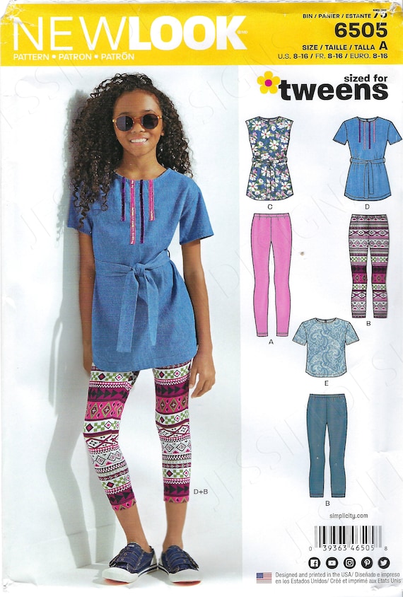 Uncut New Look Sewing Pattern 6505 Knit Top, Tunic, Leggings Sewing Pattern  Size 8-10-12-14-16 FF -  UK