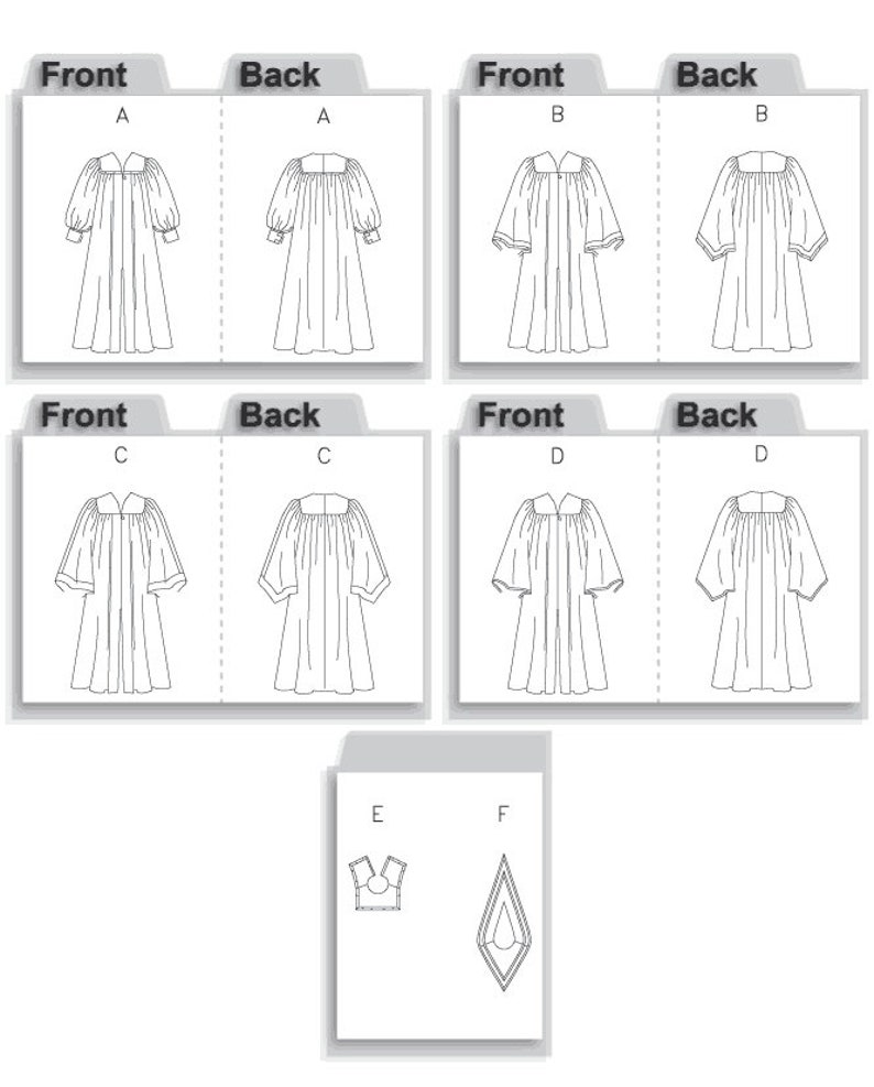 Uncut Butterick Sewing Pattern Children's Choir Robe 4542 Etsy