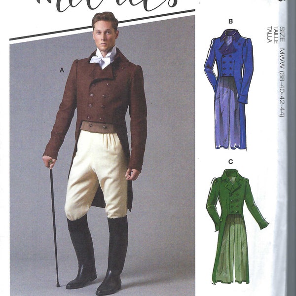 Uncut mccalls sewing pattern Mens's Late 1800's Costume Coat with Tails - McCall's Sewing Pattern 8135 - Sizes 38 - 44 & 46 - 52 FF