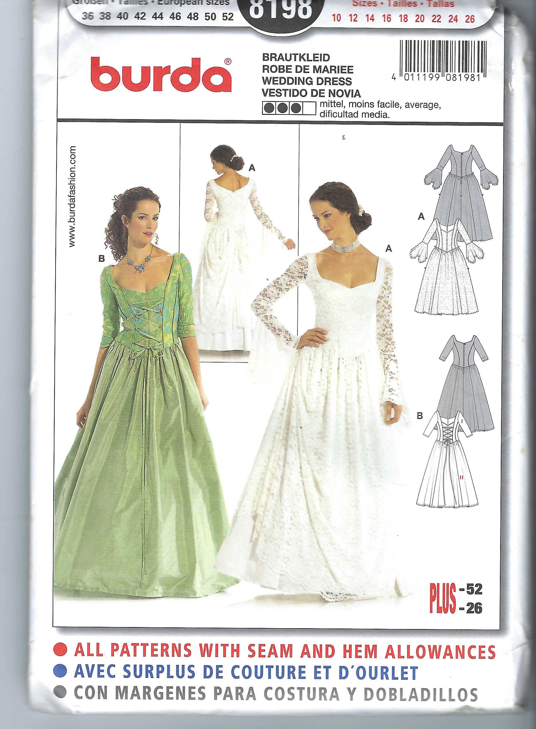 Patrón De Vestido De Novia Vintage: Burda De 1980 España | sptc.edu.bd