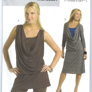 May include: A sewing pattern for a sleeveless brown top and a long-sleeved brown top with a blue undershirt. The pattern is from Butterick, and the pattern number is B4920. The pattern is for sizes 6-8-10-12.