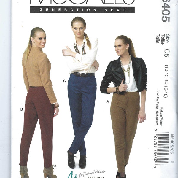 Patron non coupé McCalls 6405 Generation Next Melissa Watson pour pantalons ajustés taille 4-10 10-18 FF