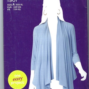 Uncut Simplicity sewing pattern 1961 Sew Simple Misses&#39; Knit Cardi-Wrap size xxs-xl  FF