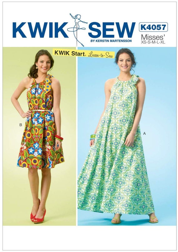 KWIK-SEW PATTERNS 4057 Misses' Dresses Size Xs-xl Uncut 