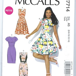 Uncut McCalls Sewing Pattern 7714 Misses' / Miss Petite Dresses size 6-14 14-22 factory Folded