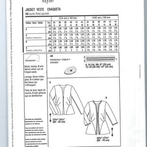 Uncut Burda Sewing Pattern 6029 Misses' Jacket Size 8-18 FF - Etsy