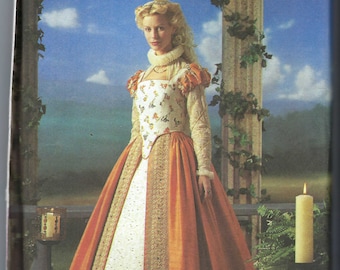 Uncut Simplicity Sewing Pattern 8881 679 Elizabethan costume collection pattern women's size 6-12 14-20 FF