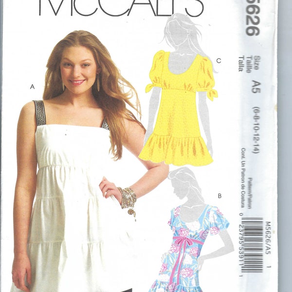 Uncut McCalls Sewing Pattern   5626 Women's Sewing Pattern Tunics size 6-14 FF