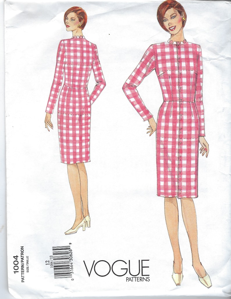 Uncut Vogue Sewing Pattern 1004 Fitting Shell With Jewel Neck Fitted ...