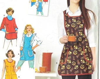 Uncut Simplicity Sewing Pattern 8152 vintage style apron sewing pattern adult sizes extra small to large  FF