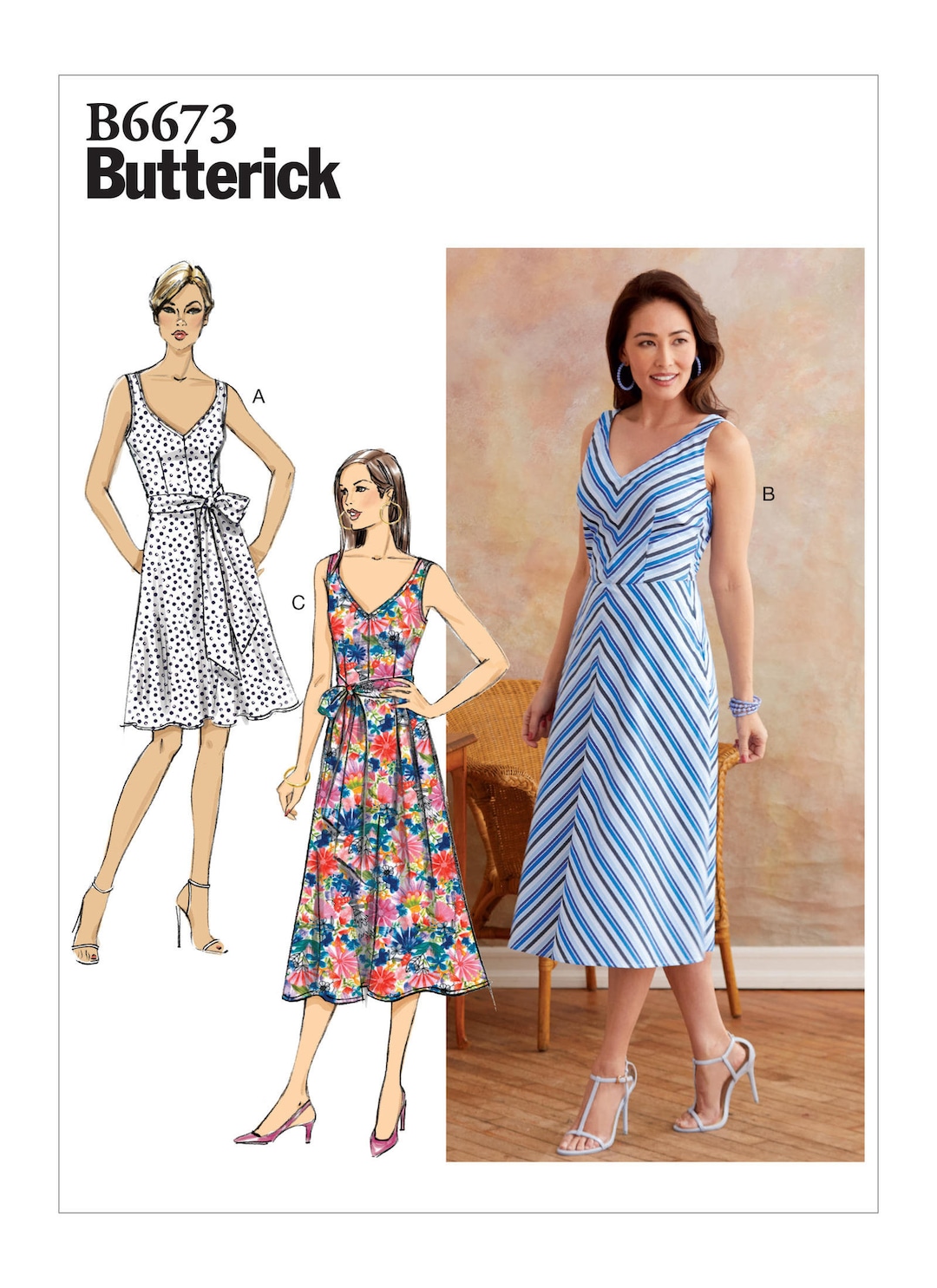 Uncut Sewing Pattern Womens Dress in Misses Sizes, Butterick Pattern ...