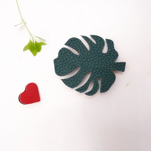 DUO PINS BROCHE Vert grainé / Rouge