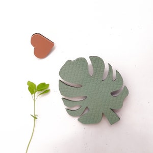 DUO PINS BROCHE Vert amande / Rose