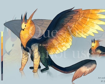 Griffintiel Adopt Custom Design | Adoptable | Fantasy Creature | Character Design