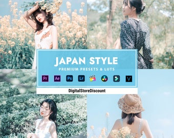 24 JAPAN Presets and LUTs | Photo and Video | Premiere Pro, After Effects, Photoshop, DaVinci Resolve, Final Cut Pro, Filmora, CapCut