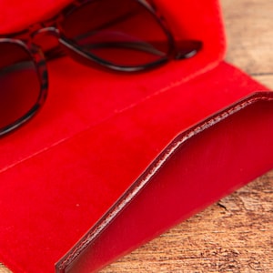 Étui à lunettes en cuir, Étui à lunettes, Étui à lunettes pliant, Étui à lunettes personnalisé, Étui à lunettes de lecture, Étui à lunettes magnétique