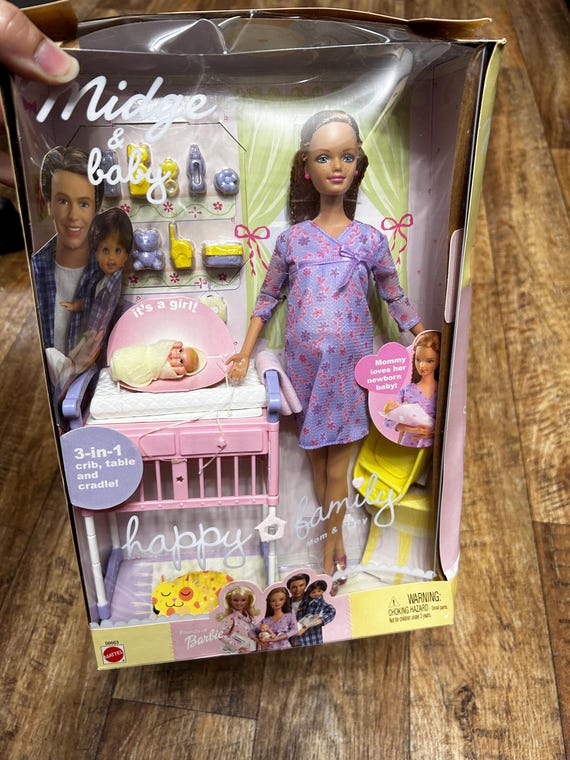 Barbie Happy Family Pregnant Midge Baby Doll 2002 NIB New Etsy UK