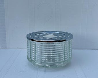 Vintage Silex Candle Warmer Clear Glass Coffee Tea Warmer Art Deco Mid Century