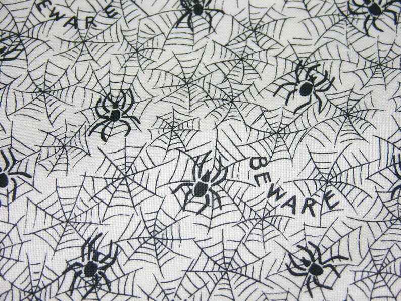 RJR Fabrics Halloween Night Spiders Cream Bkg 1 Yard image 2