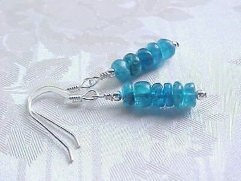 8 to CHOOSE from Aqua BLUE Summer Earrings Amazonite Earrings Beach Earrings Lapis Pyrite Genuine Natural Gemstones Birthday Gifts For Women image 9