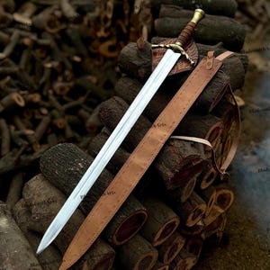 Gondor Movie Replica Sword Fantasy Norse Sword Medieval LongSword Groomsmen Gift for Boyfriend Graduation Gift for Wedding Gift for Husband