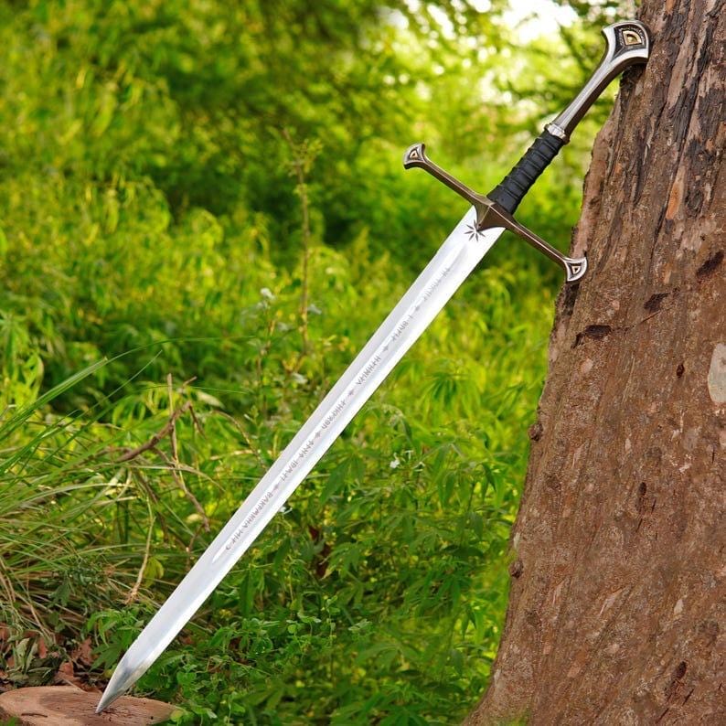 Elven King Long Sword Replica: Movie Fantasy Sword Medieval Sword Wedding Gift for Groomsmen Gift for Husband Birthday Gift for Boyfriend King sword