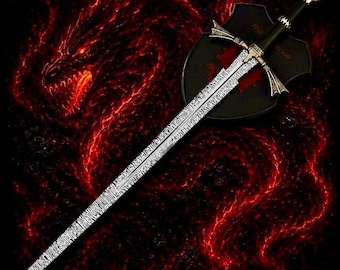 Dark Sister Sword Replica | Dragon Inspired Fantasy Sword | Medieval Longsword Wedding Gift for Boyfriend Anniversary Gift for Husband