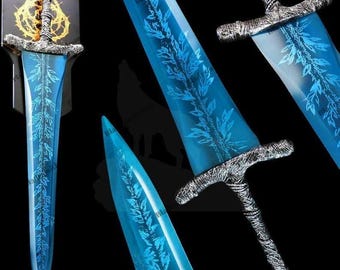 Réplica artesanal em aço inoxidável da Espada Grande Lua Negra de Elden Ring para cosplay, decoração de sala de jogos, presente de aniversário para gamer, presente de casamento para marido.