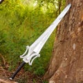 Handmade Stainless Steel Hero Power Sword Replica, 80s Fantasy Broadsword Anniversary Gift for Him Wedding Gift for Husband Birthday Gift