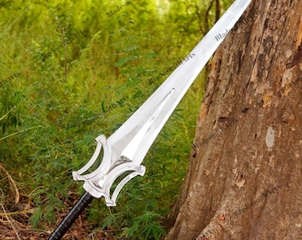 Handmade Stainless Steel Hero Power Sword Replica, 80s Fantasy Broadsword Anniversary Gift for Him Wedding Gift for Husband Birthday Gift