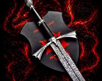 Réplica de la Espada de la Hermana Oscura / Espada larga de fantasía inspirada en los Targaryen / Espada larga medieval Regalo de cumpleaños para novio Regalo de Halloween para esposo