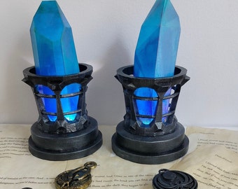 Night light Soul Gem, LED lamp, illuminated diorama inspired by Skyrim gift for her / him, gamer room, present, Skyrim Decor