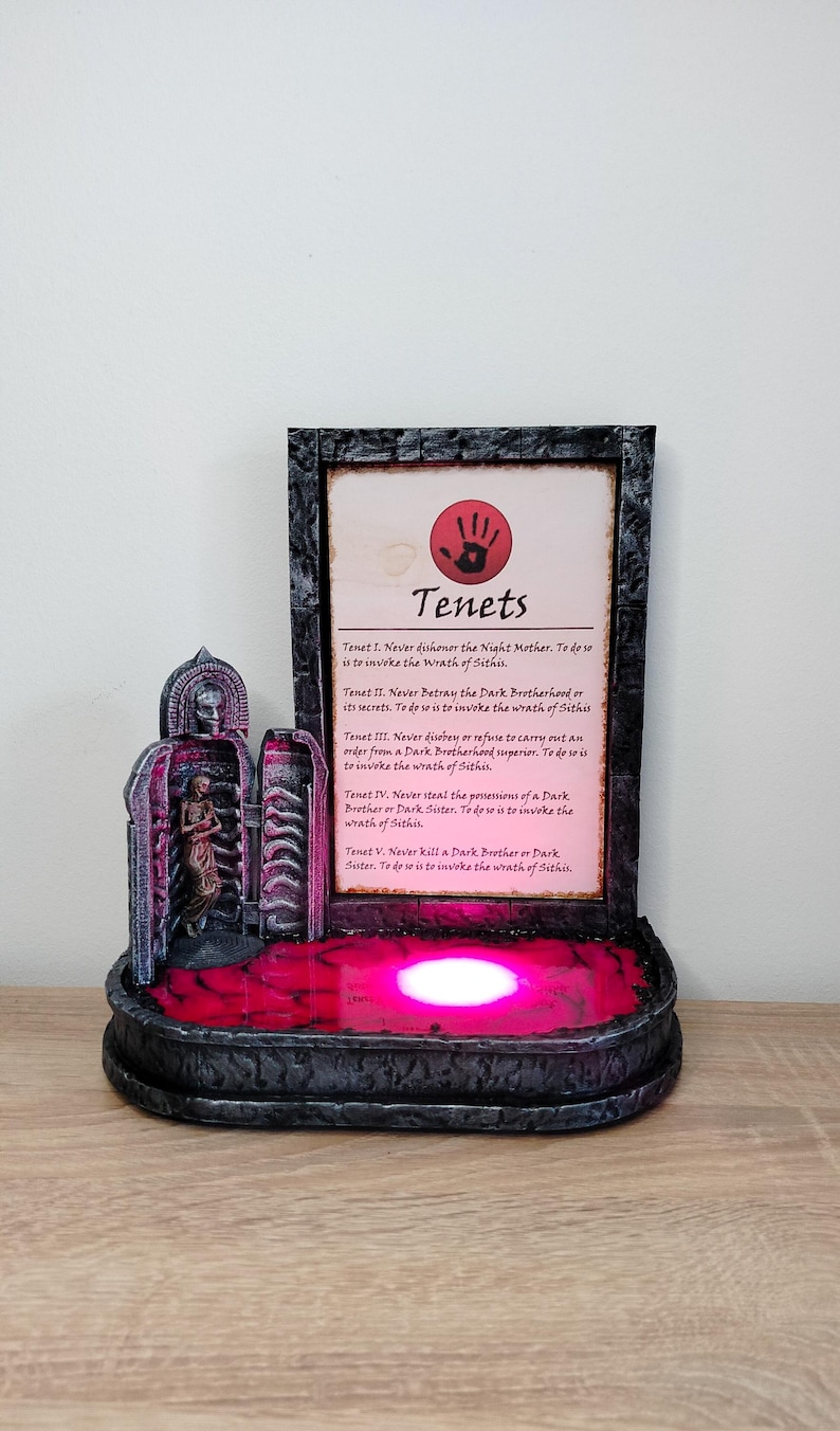 Skyrim Night Mother Lamp, Dark Brotherhood Handmade Nightlight, Elder Scrolls Gift for him\her , Skyrim Decor image 6