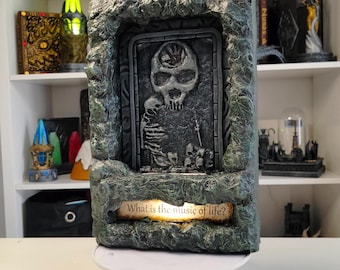 Dark Brotherhood Black Door Light inspired by Skyrim| “What Is the Music of Life?” Illuminated Wall Decor | Gaming Room Gift for Skyrim Fans