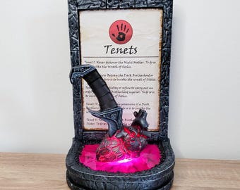 Skyrim Dark Brotherhood Lamp | Assassin Symbol Night Light | Elder Scrolls Decor | Fantasy LED Lamp | Gaming Room Decor | Handmade