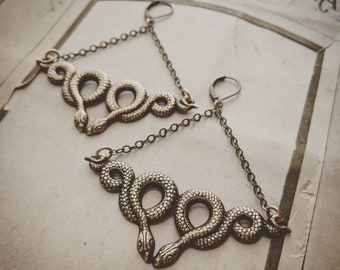 Double serpent earrings