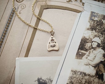 Bronze Ouija Planchette Necklace