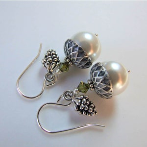 Forest Bounty - Acorn + Pine Cone Earrings (Silver)
