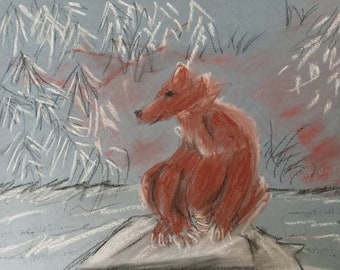 Sitting on a Rock - Brown Bears of Katmai