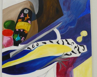 Untitled Still Life, Dish Drainer, Brightly Colored, 18 X 24 inches