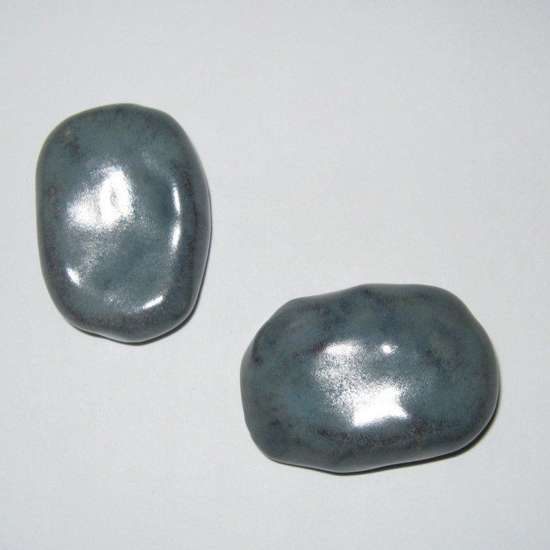 Blue Stone Chopstick Holder Rest Ceramic Stoneware set of 2 Etsy