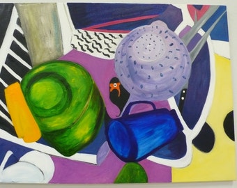 Untitled Still Life, Dish Drainer, Brightly Colored, 18 X 24 inches