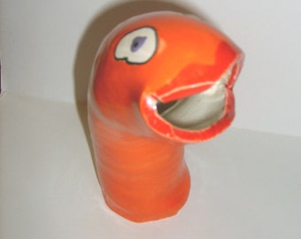 Funny Face Vase - Orange