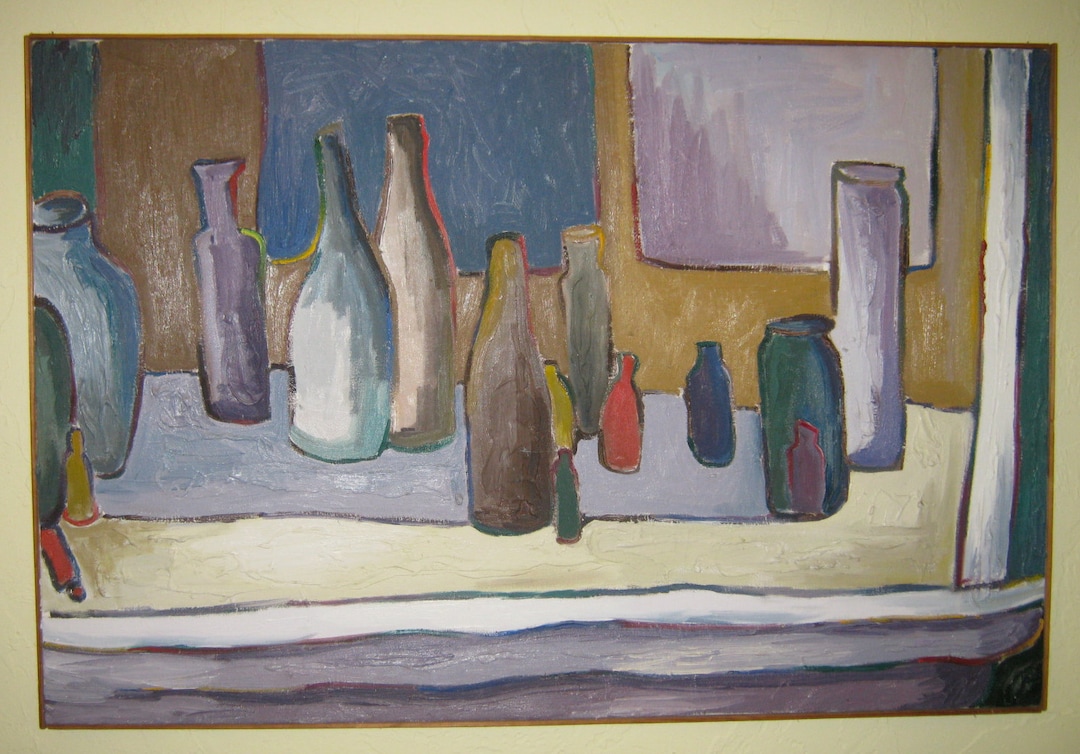 Bottle Still Life Original Oil Painting 28 in X 40 In - Etsy